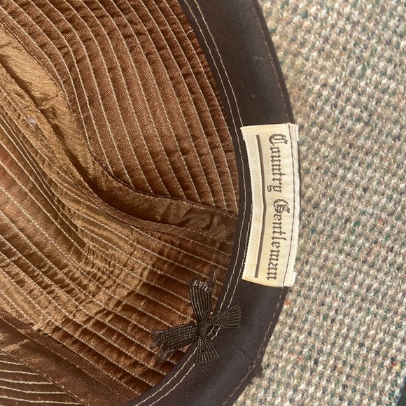 Vintage Country Gentleman Wool Tweed Plaid Fedora Sherlock Holmes Hat Cap 7 1/4 - Picture 11 of 13